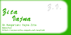 zita vajna business card